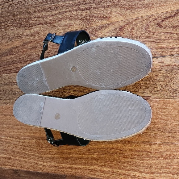 Steve Madden Fifer Zebra Animal Print Platform Espadrille Size 9 Black White - Picture 5 of 7